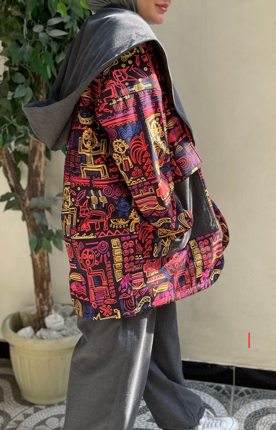 Black doodles jacket