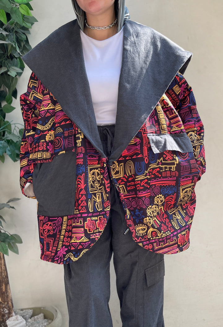 Black doodles jacket