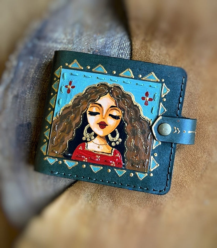Jamila square Leather wallet