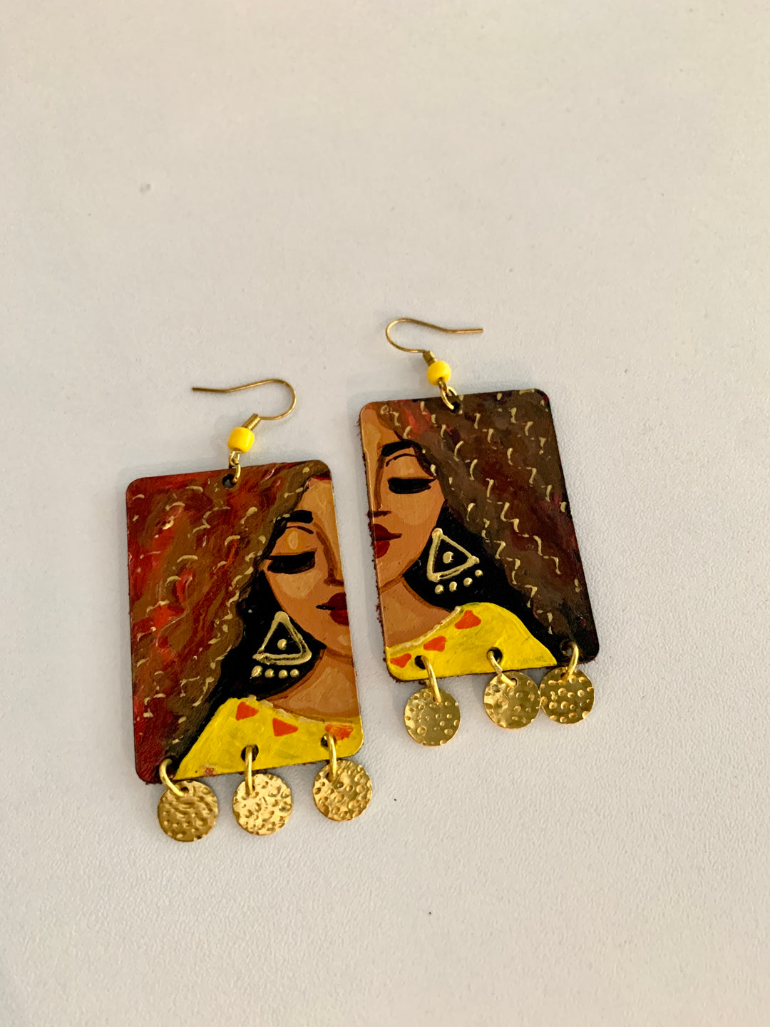 Nubian girl portrait Earrings