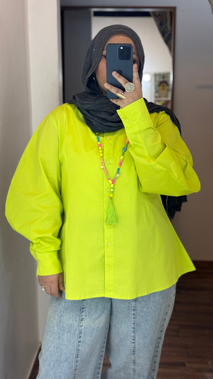 Ballon poplin shirt