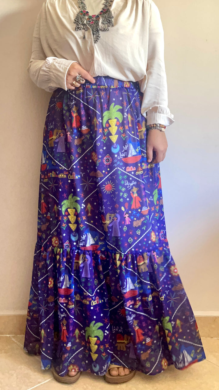The heritage stitches chiffon skirt