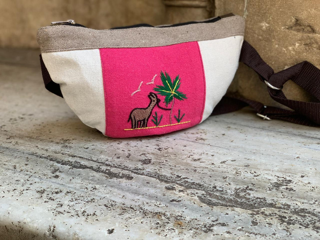 Pink Sinai “D” waist bag