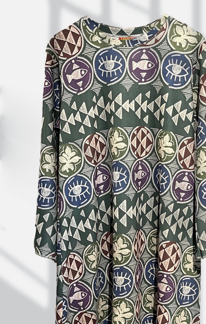 Stitches pattern dress