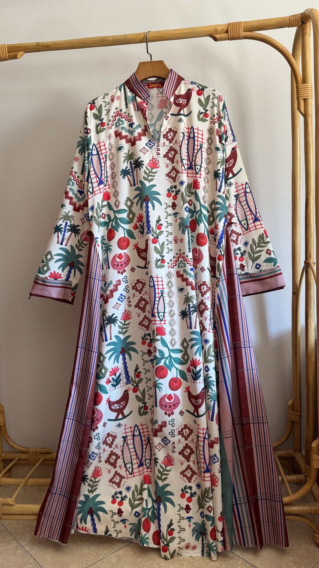 pomegranate palm Double cloche dress