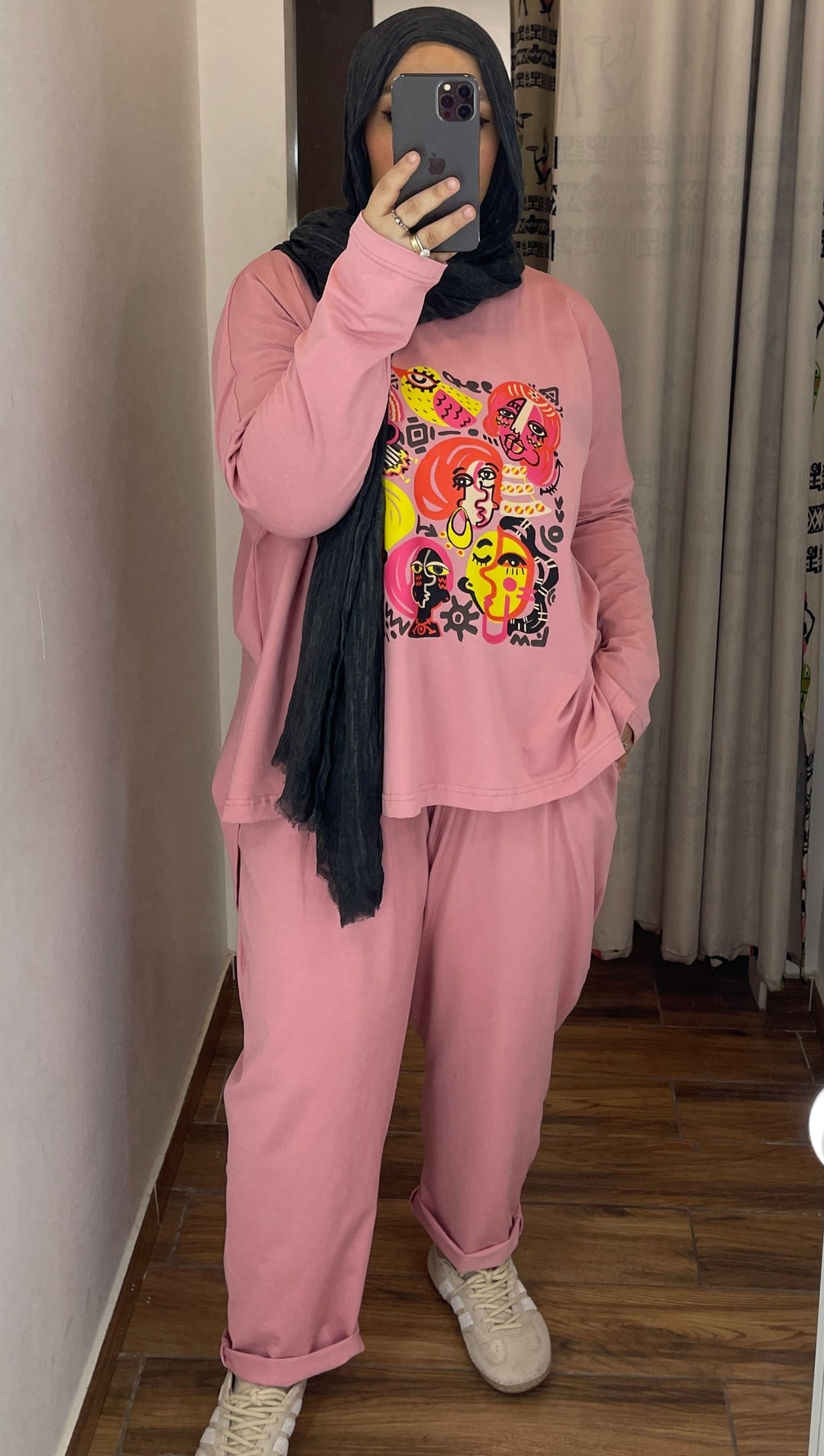 Pink Basic cotton Pants