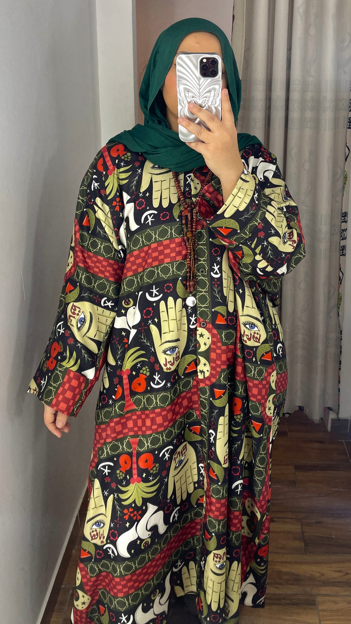 Arabesque pattern Shirt / cardigan
