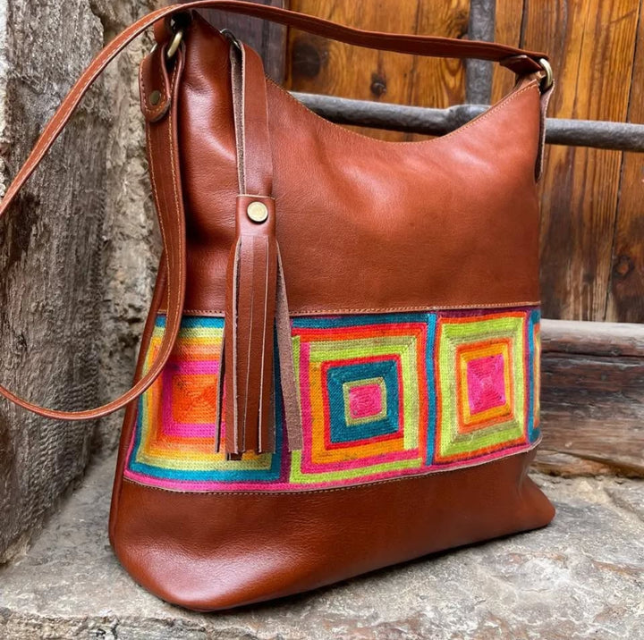 Epson embroidery X leather bag