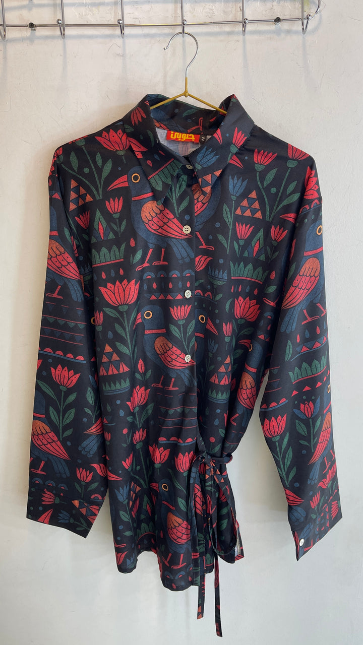 Falcon mosaic tie shirt