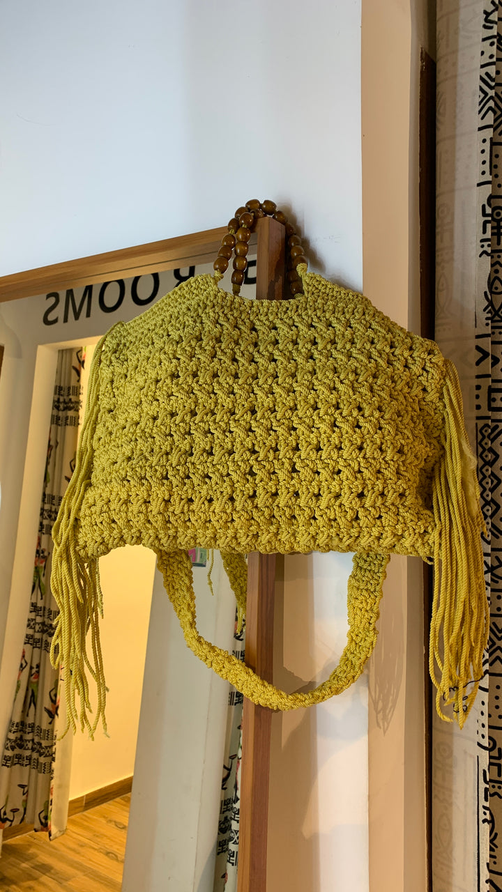 Mustard Yellow crochet bag