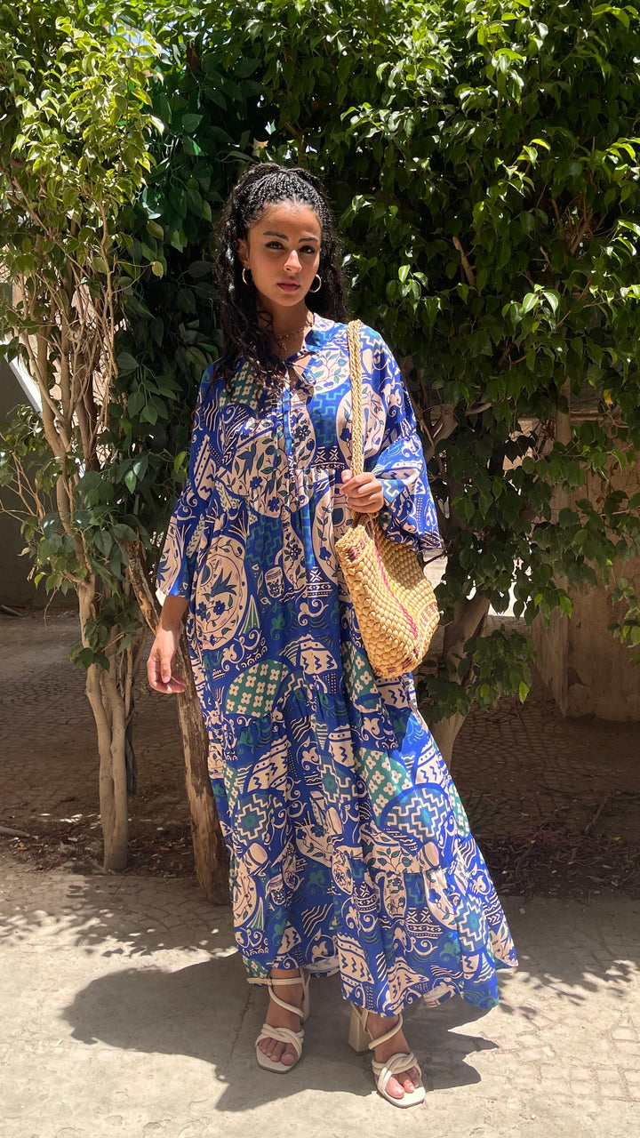 Blue flowery dress