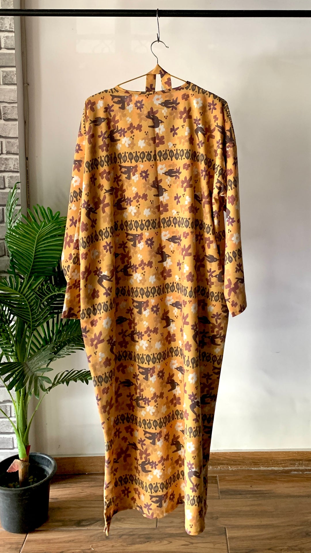 Yellow birds Linen dress