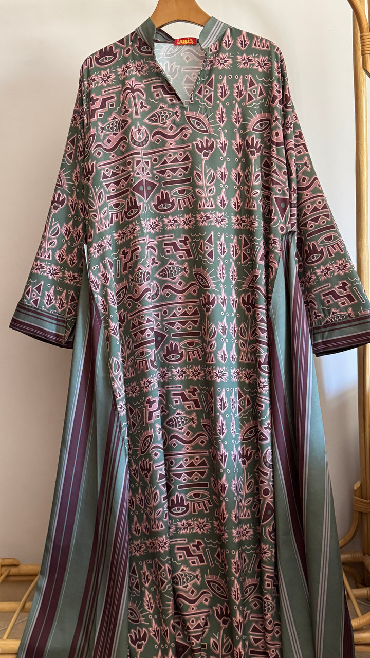 Palm symbols Double cloche dress