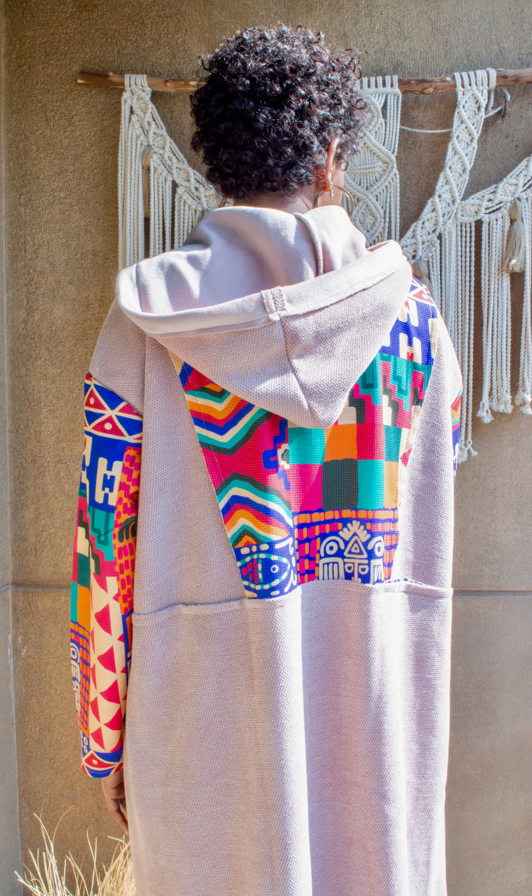 Mexican pattern long hoodie