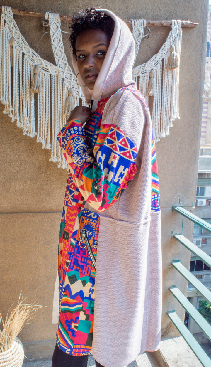 Mexican pattern long hoodie