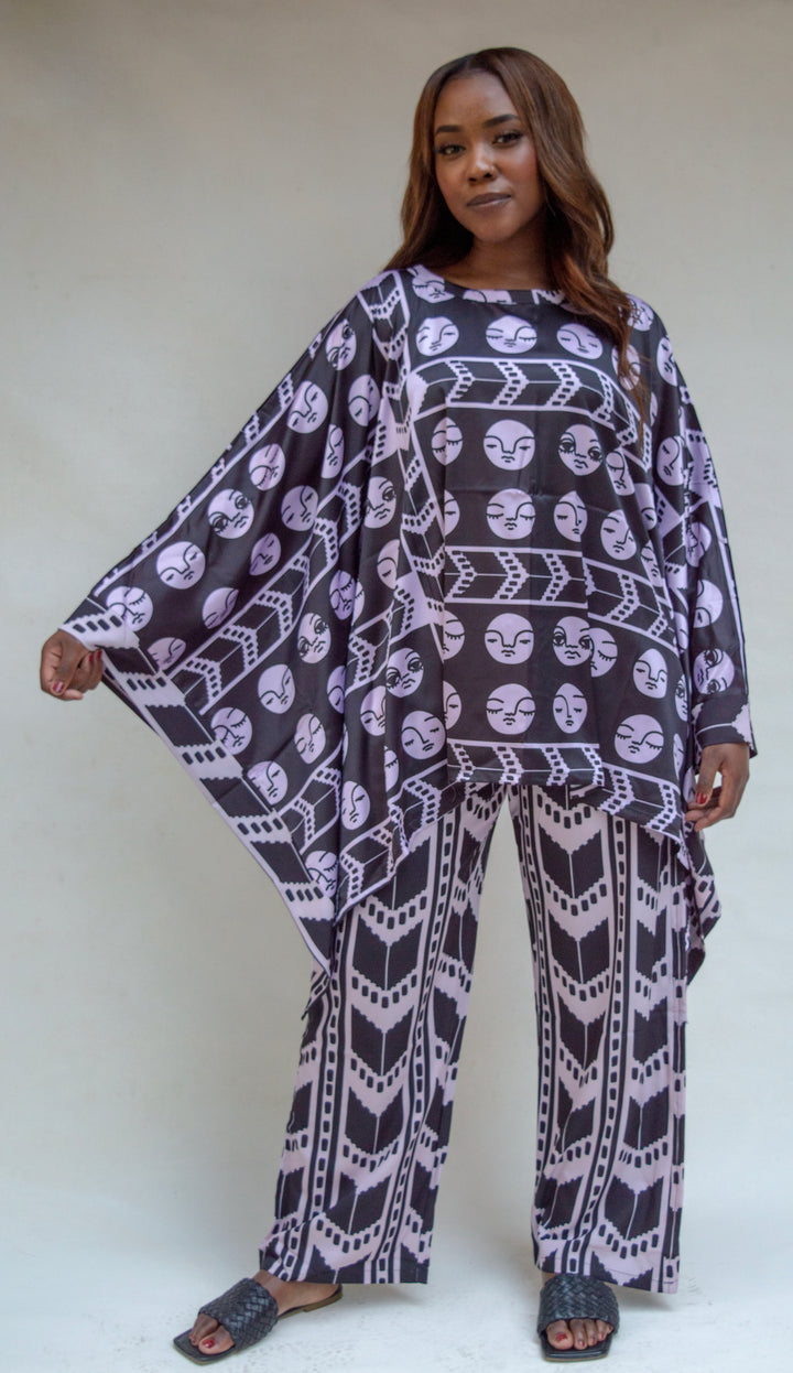 Black faces poncho