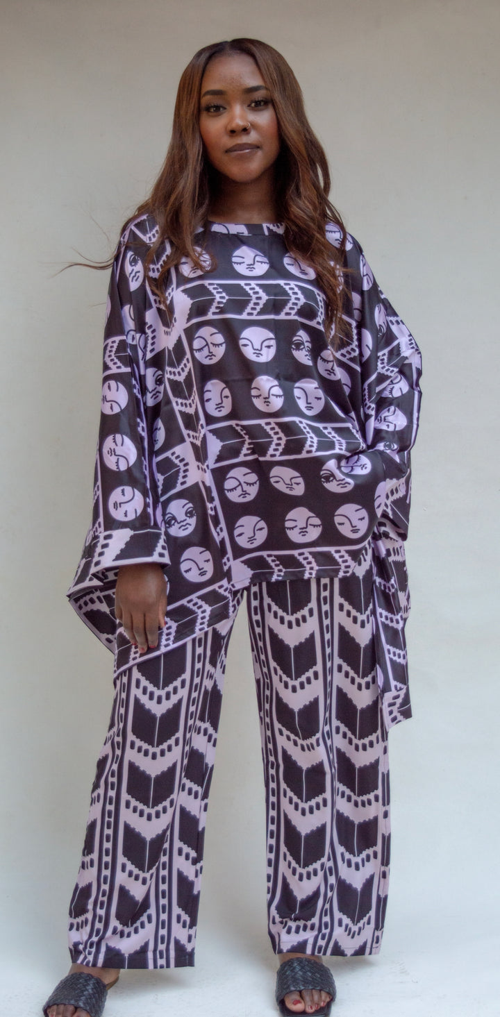 Black faces poncho