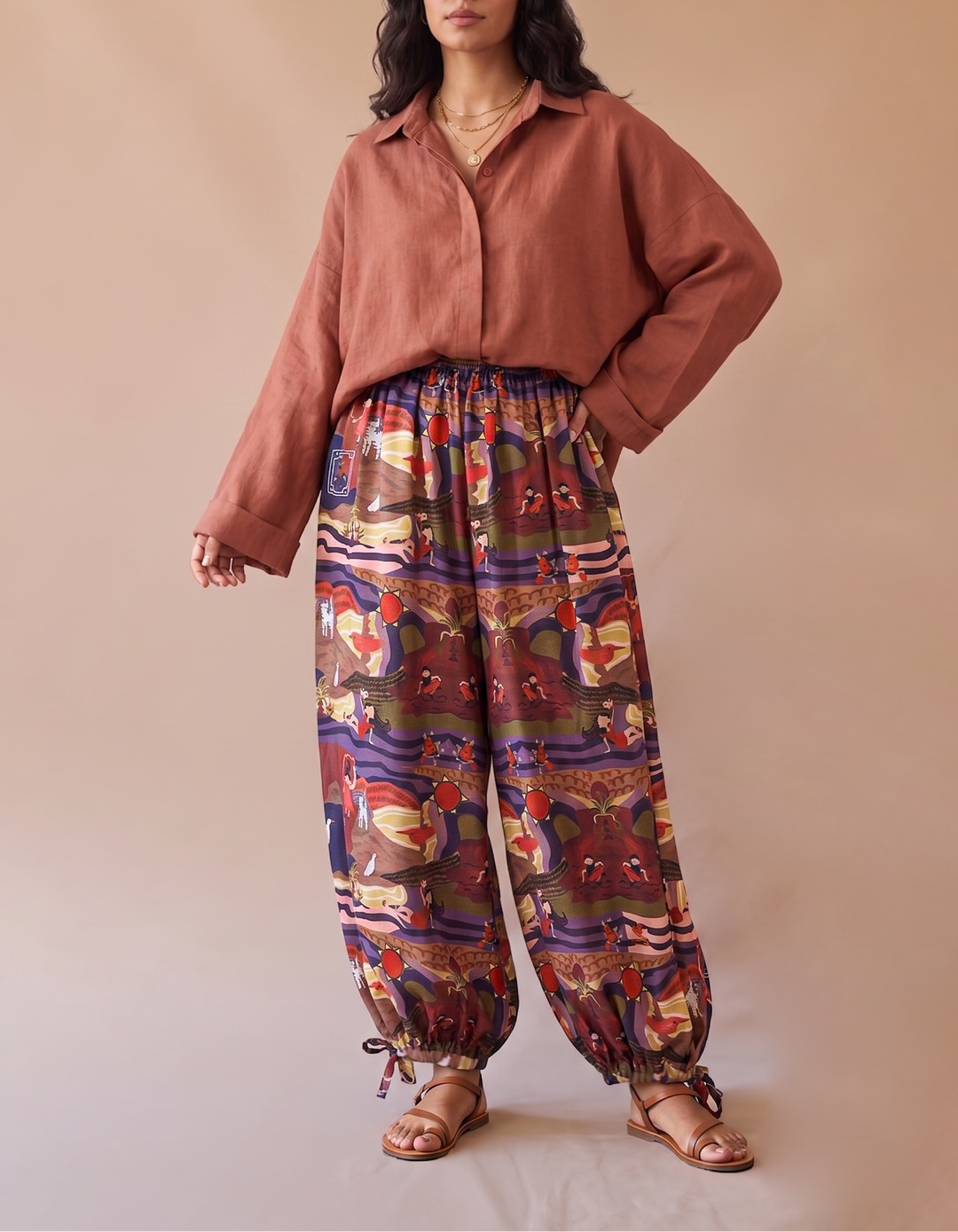 under the sun Tie-hem Balloon pants