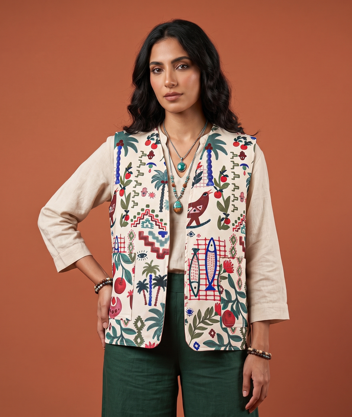 pomegranate palm vest