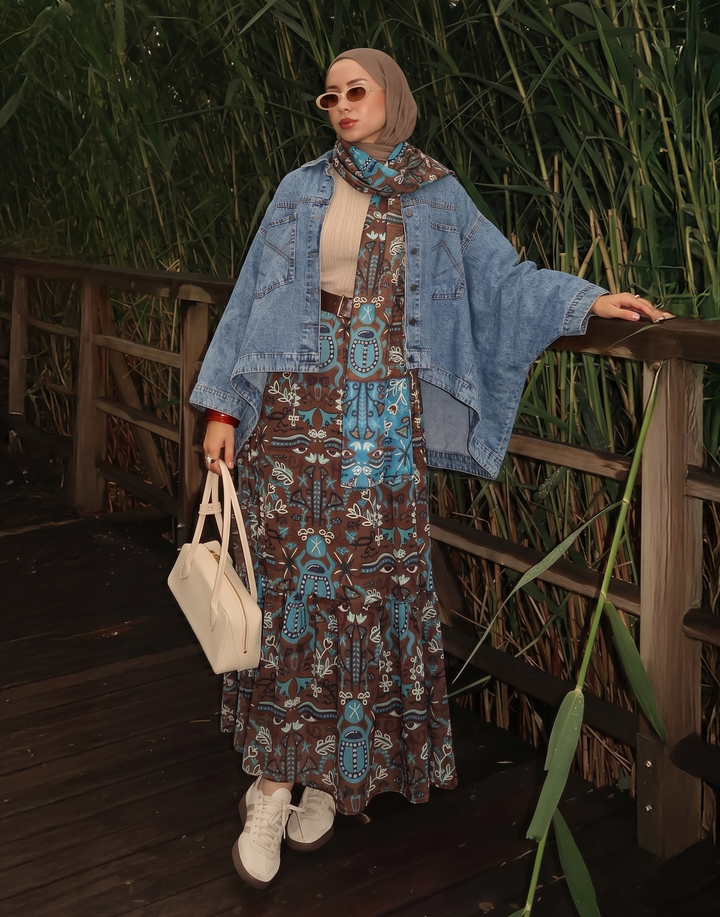 scarab garden chiffon padded skirt