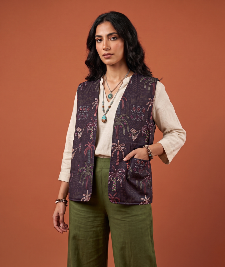 Palms & stars vest
