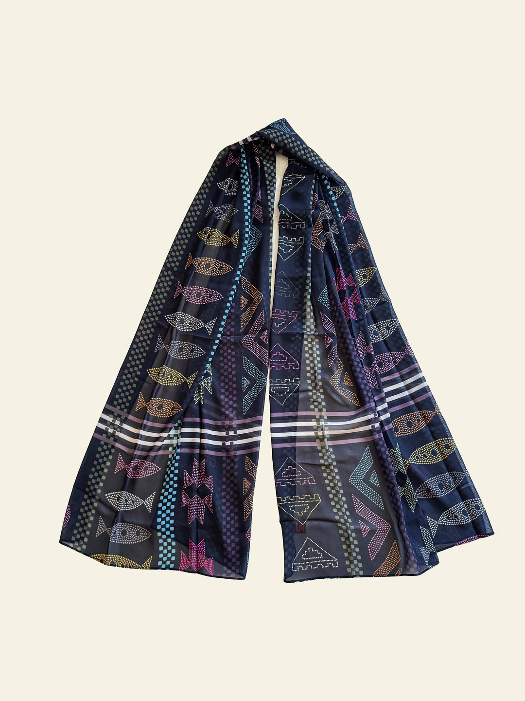Triple mosaic Scarf
