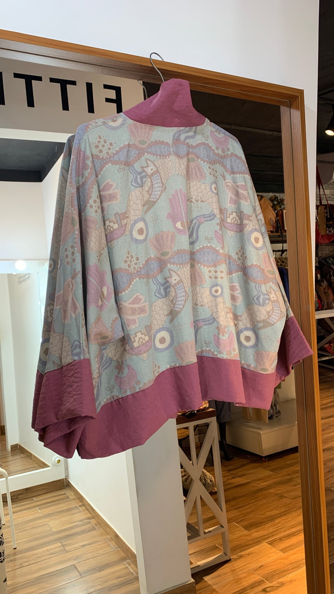 Purple kenar The Linen kimono