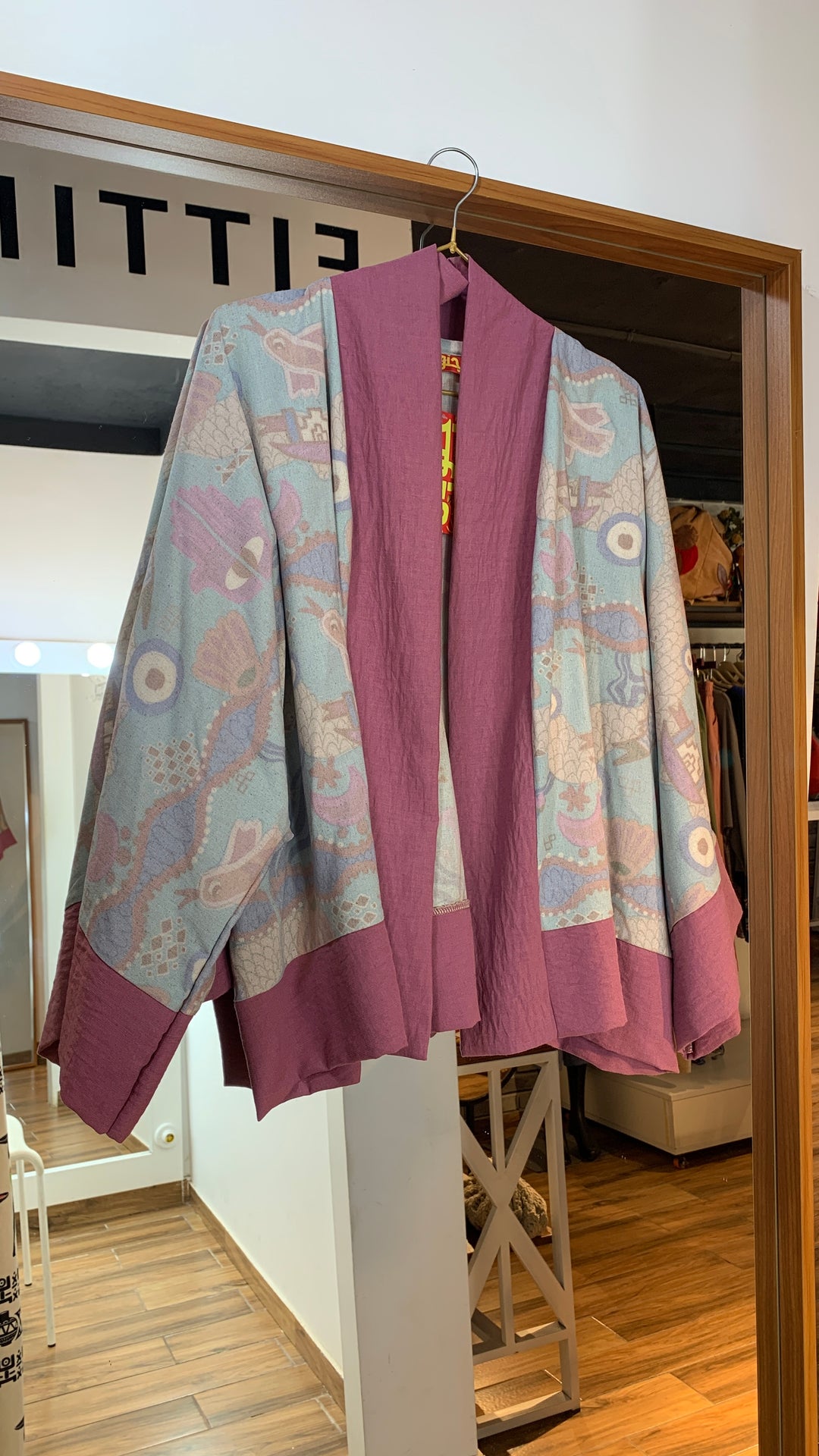 Purple kenar The Linen kimono