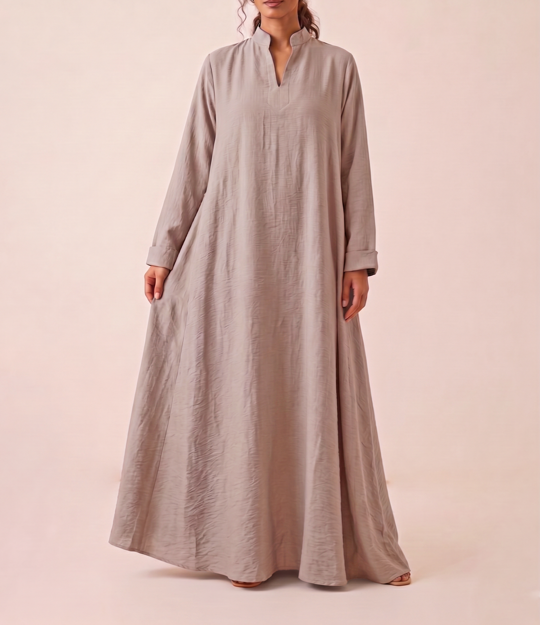 Sand beige Double cloche dress
