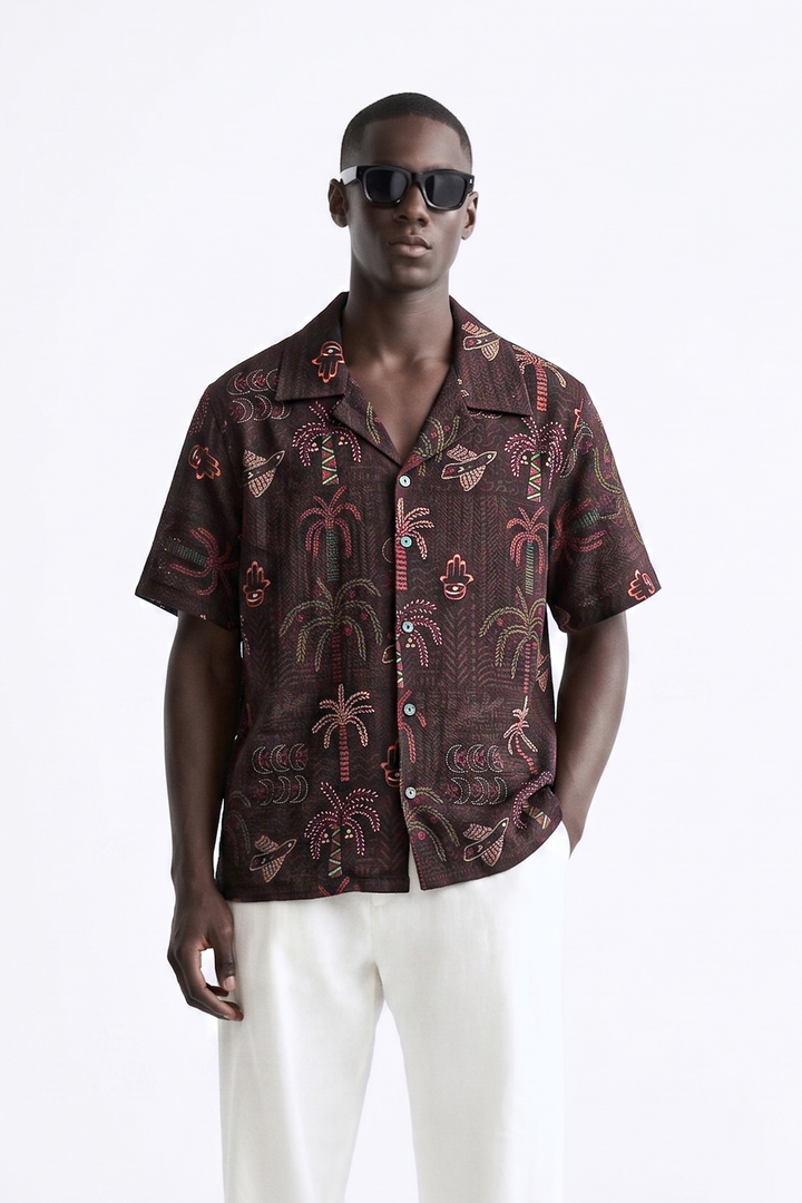palm & stars linen Shirt