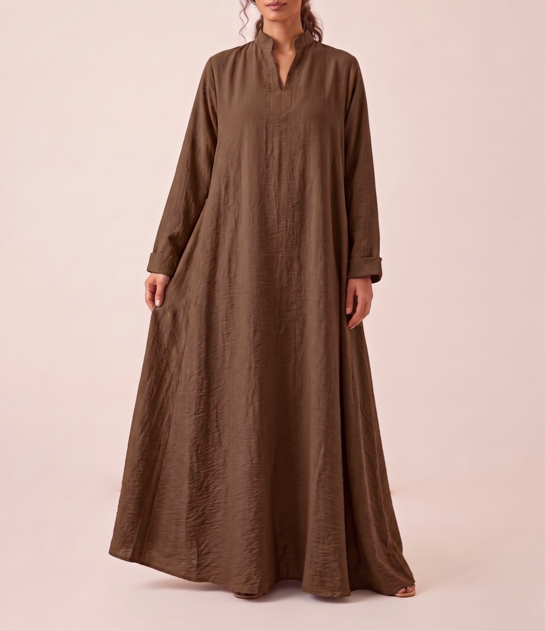brown Double cloche dress
