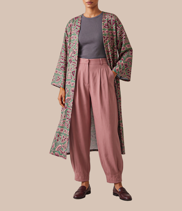 Palm symbols cardigan