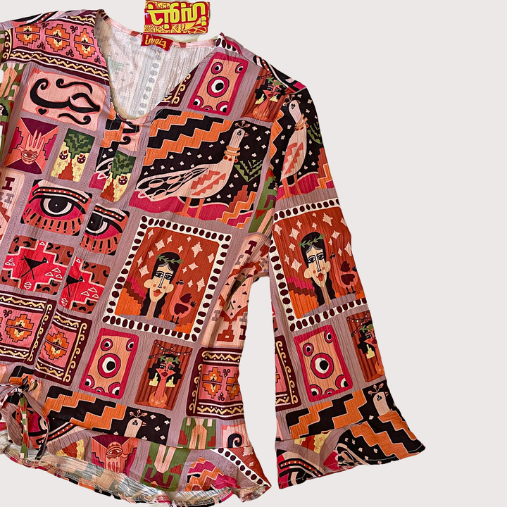 klim squares ruffles blouse