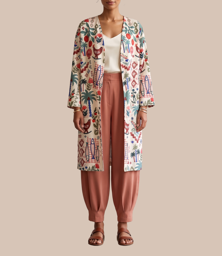 pomegranate palm cardigan